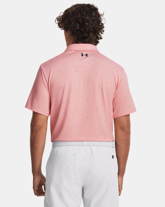 Men's UA Playoff 3.0 Printed Polo in Pink image number 1